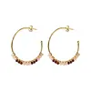 BS MUSE ROSE QUART GARNET EARRINGS