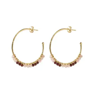 A BEAUTIFUL STORY BS MUSE ROSE QUART GARNET EARRINGS