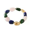 BS WORTHY AVENTURINE ROSE QUARTZ LAPIS CITRINE BRACELET