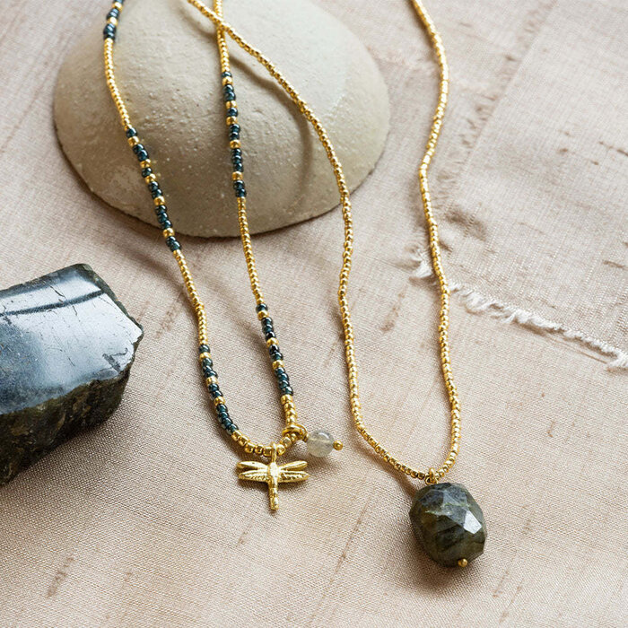 A BEAUTIFUL STORY BS HONORED LABRADORITE NECKLACE