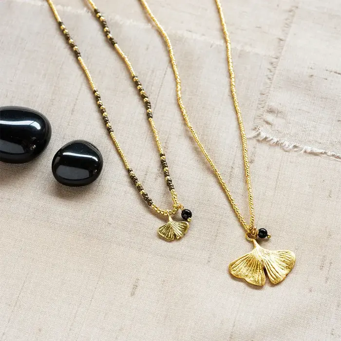 A BEAUTIFUL STORY BS HONORED BLACK ONYX  NECKLACE