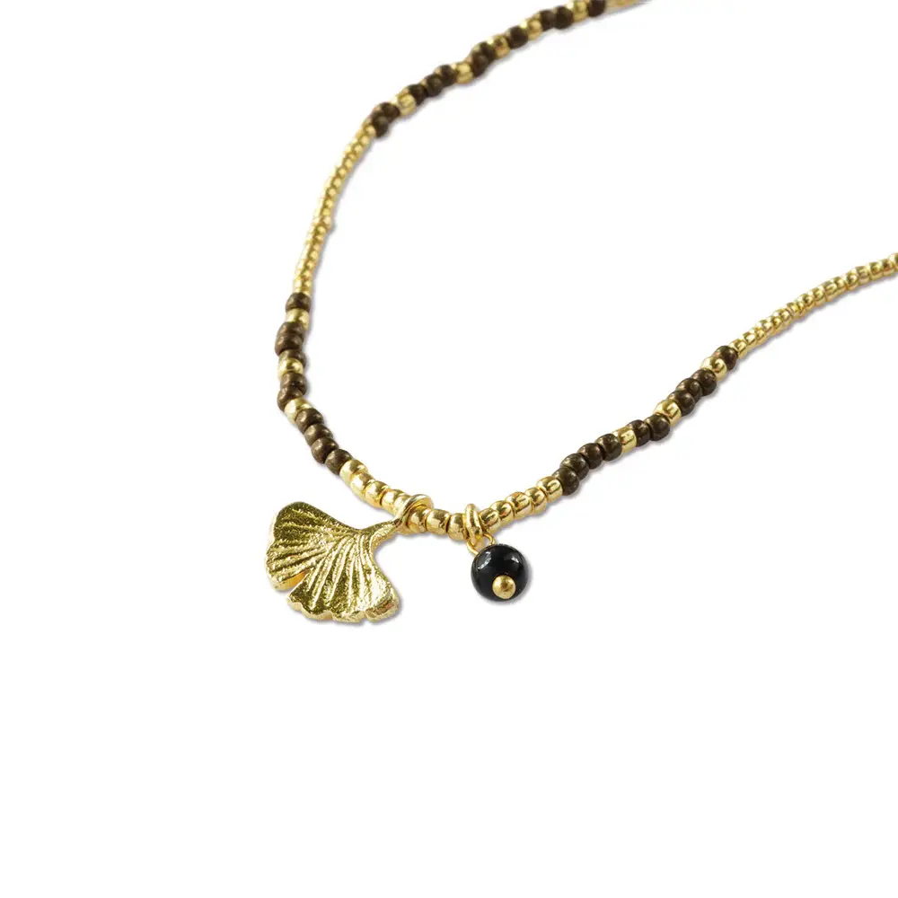 A BEAUTIFUL STORY BS HONORED BLACK ONYX  NECKLACE