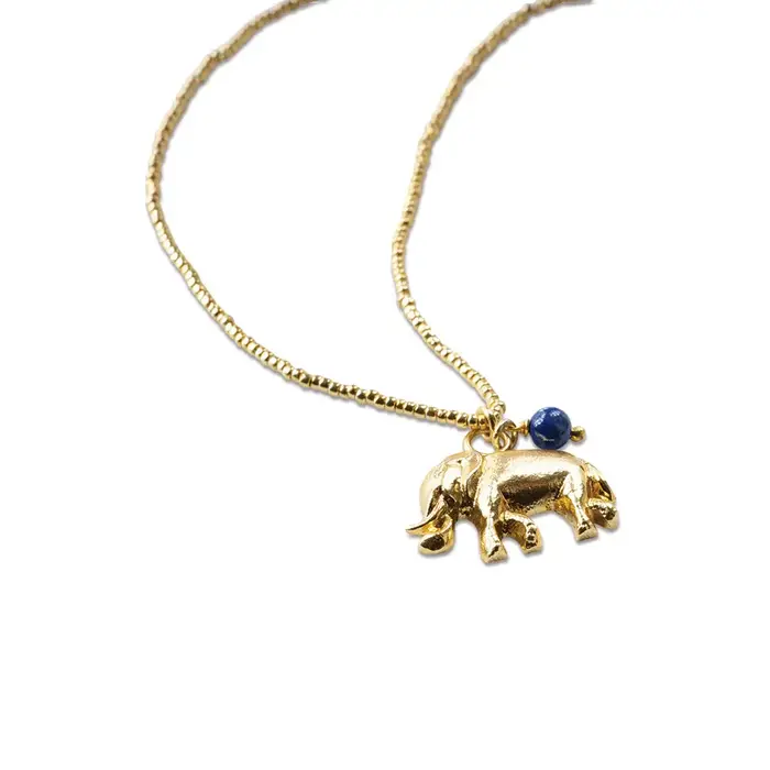 A BEAUTIFUL STORY BS PARADISE (OLIFANT) LAPIS LAZULI NECKLACE