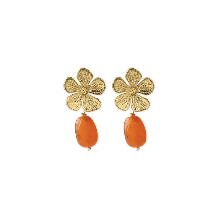 A BEAUTIFUL STORY BS MEADOW CARNELIAN EARRINGS