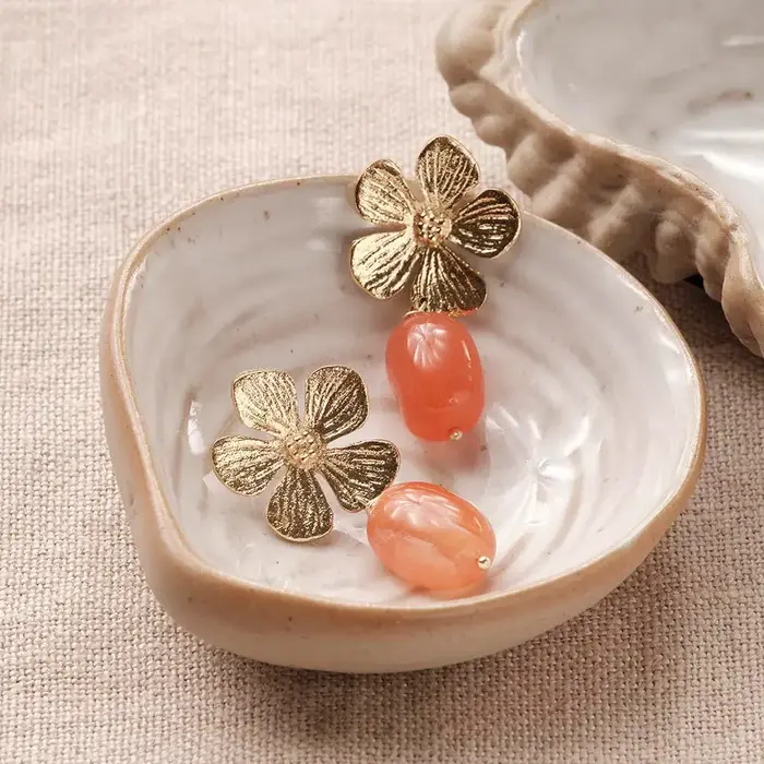 A BEAUTIFUL STORY BS MEADOW CARNELIAN EARRINGS