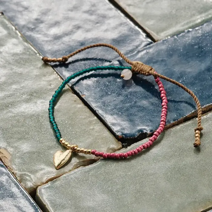 A BEAUTIFUL STORY BS HOPING ROSE QUARTZ BRACELET