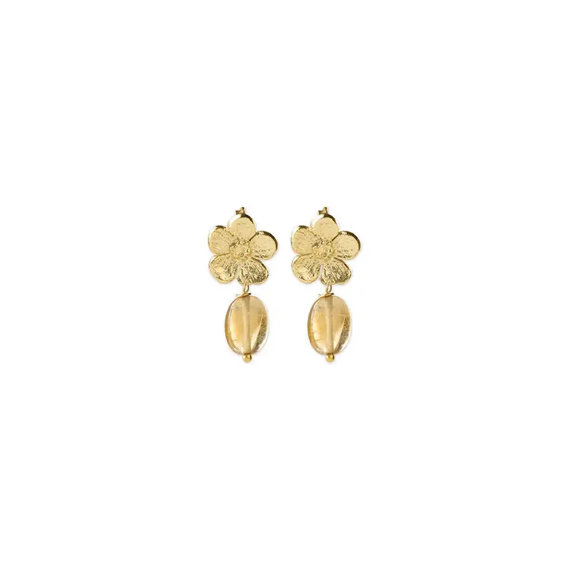A BEAUTIFUL STORY BS EMBER ( bloem) CITRINE EARRINGS