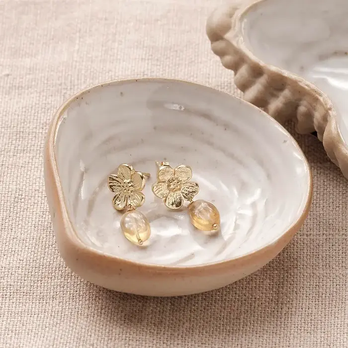 A BEAUTIFUL STORY BS EMBER ( bloem) CITRINE EARRINGS