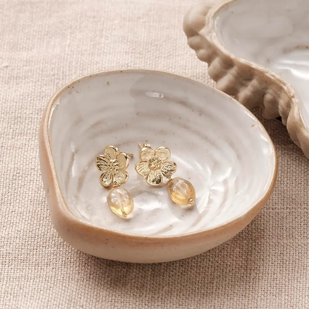 A BEAUTIFUL STORY BS EMBER ( bloem) CITRINE EARRINGS