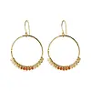 BS EMERGING CITRINE CARNELIAN EARRINGS