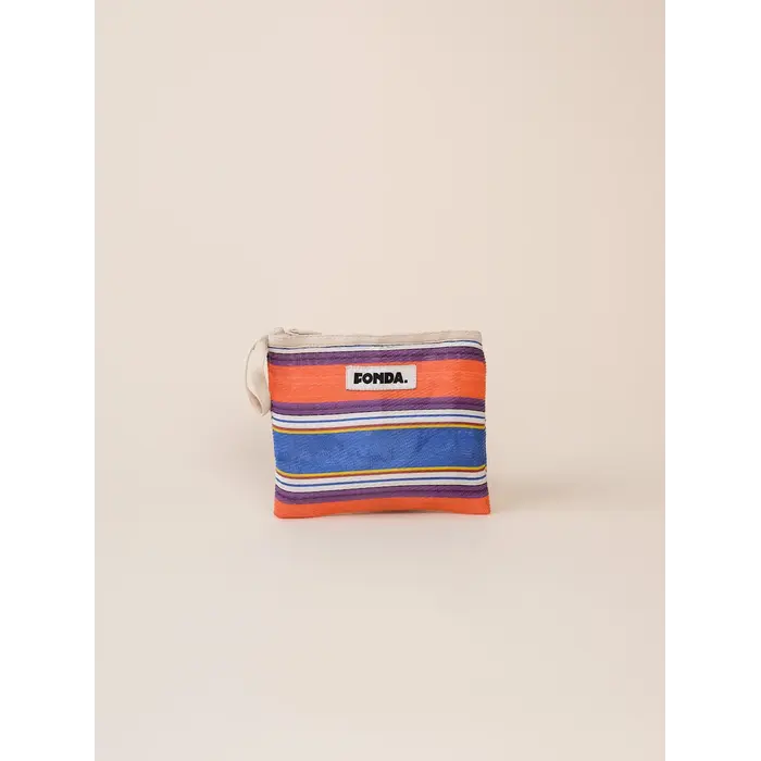 FONDA FONDA POUCH FLAT 004 (BLAUW - ORANJE)