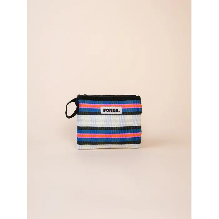 FONDA FONDA POUCH FLAT 007 (BLAUW - WIT)
