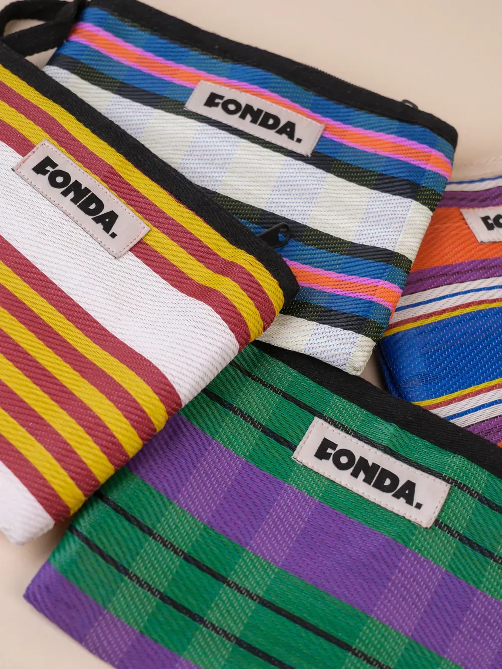 FONDA FONDA POUCH FLAT 007 (BLAUW - WIT)