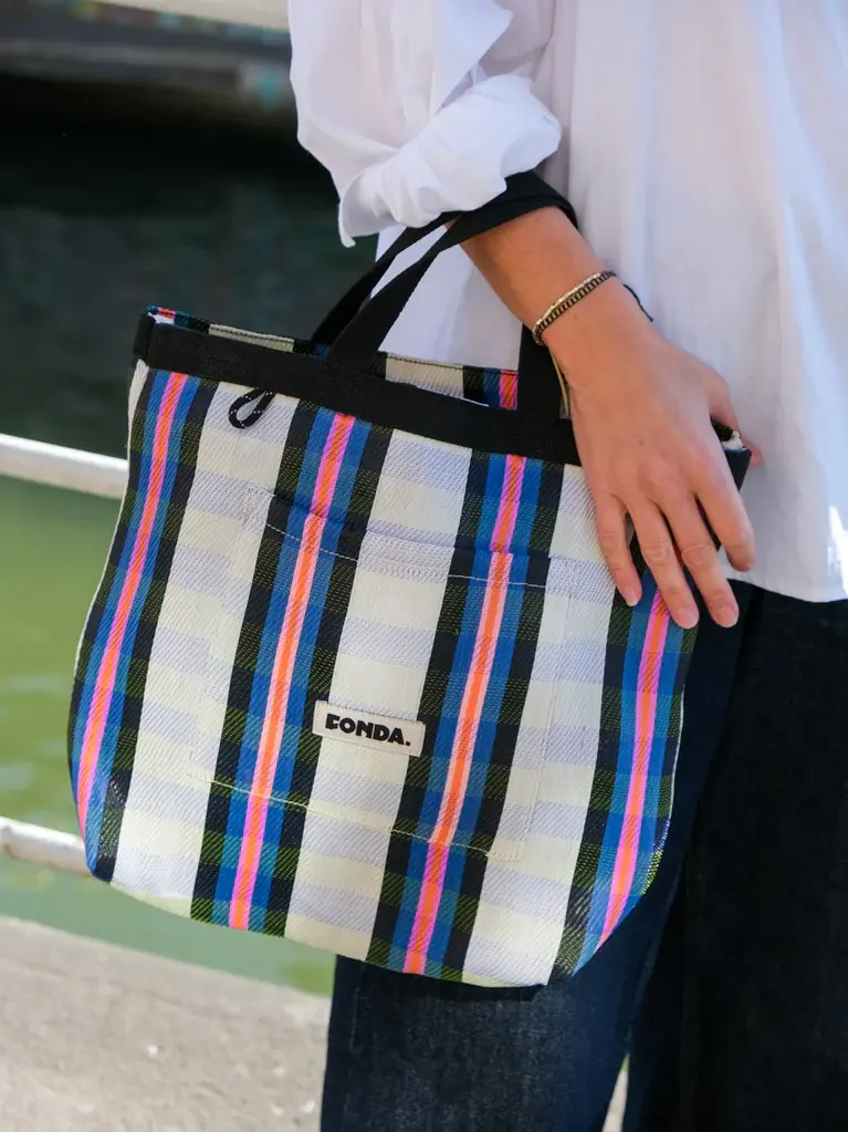 FONDA FONDA LUNCH BAG 008 (GROEN - BLAUW)