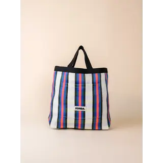 FONDA FONDA LUNCH BAG 007 (BLAUW - WIT)