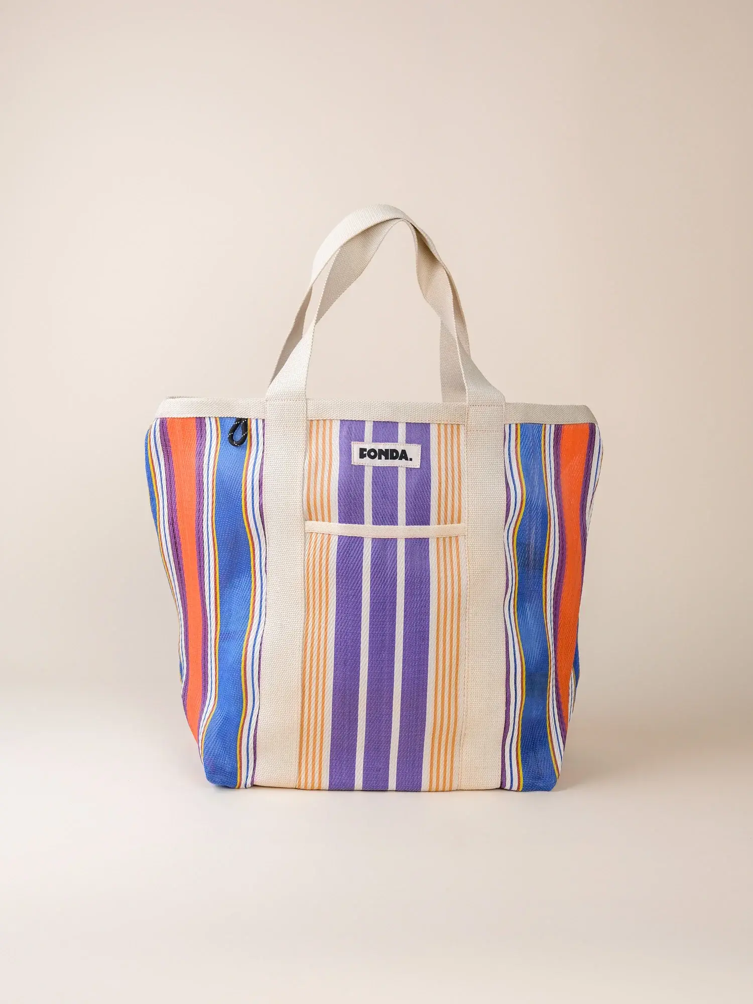 FONDA FONDA SHOPPER 004 (BLAUW - PAARS - ORANJE)