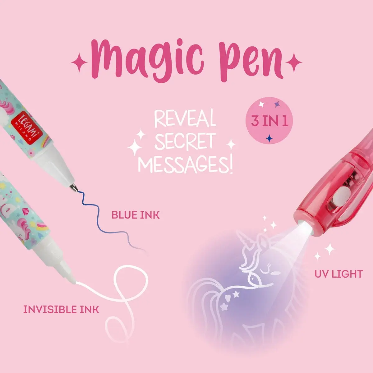 LEGAMI LEGAMI MAGIC PEN INVISIBLE INK PEN UNICORN