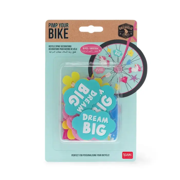 LEGAMI LEGAMI PIMP YOUR BIKE! 30 BICYCLE SPOKE DECORATIONS UNICORN