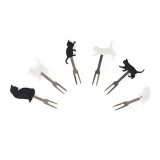 LEGAMI LEGAMI MEOW  SET OF 6 APERITIF FORKS KITTY