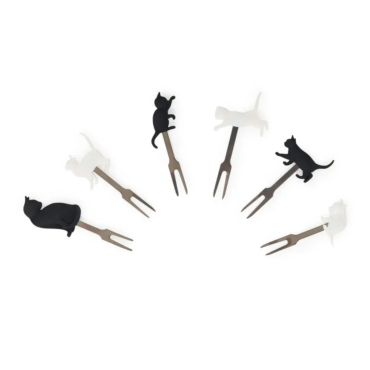 LEGAMI LEGAMI MEOW  SET OF 6 APERITIF FORKS KITTY