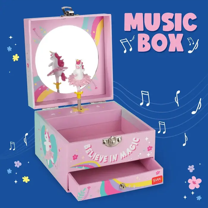 LEGAMI LEGAMI MUSIC JEWELLERY BOX UNICORN