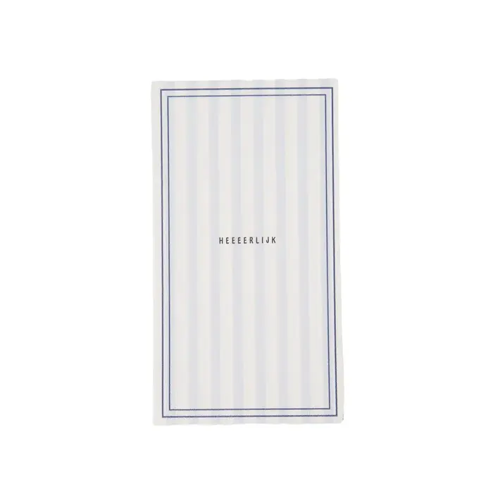 ZUSSS ZUSSS SERVETTEN RECHTHOEK STREEP HEEEERLIJK WIT / BLAUW