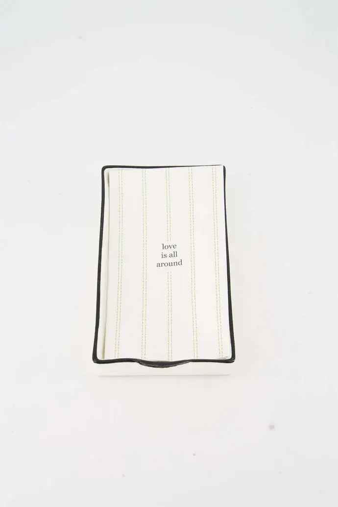 ZUSSS ZUSSS SERVETHOUDER RECHTHOEK KERAMIEK WIT