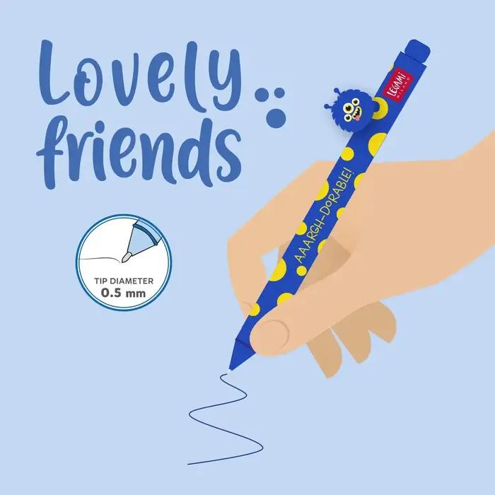 LEGAMI LEGAMI LOVELY FRIENDS GEL PEN WITH ANIMAL DECORATION MONSTER