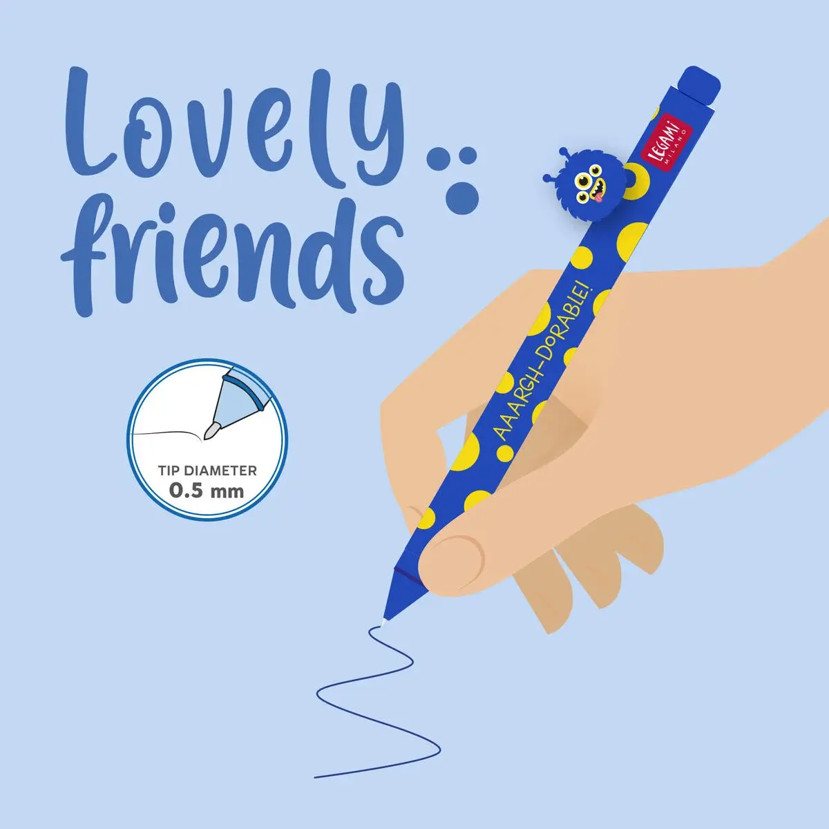 LEGAMI LEGAMI LOVELY FRIENDS GEL PEN WITH ANIMAL DECORATION MONSTER