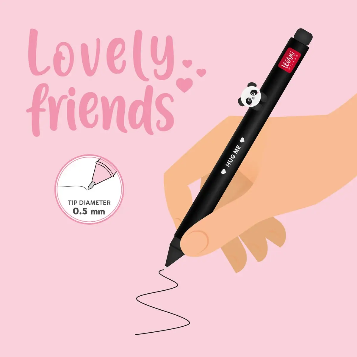 LEGAMI LEGAMI LOVELY FRIENDS GEL PEN WITH ANIMAL DECORATION PANDA