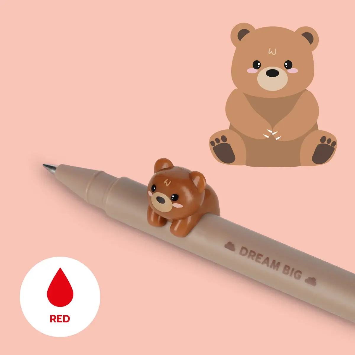 LEGAMI LEGAMI LOVELY FRIENDS GEL PEN WITH ANIMAL DECORATION TEDDY BEAR