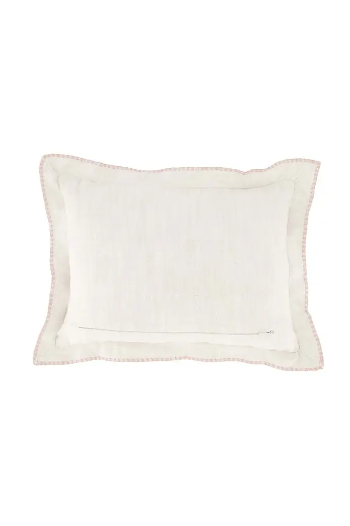 ZUSSS ZUSSS KUSSEN HARTJE RAND GESTIKT 35X25CM OFF WHITE / GOUD