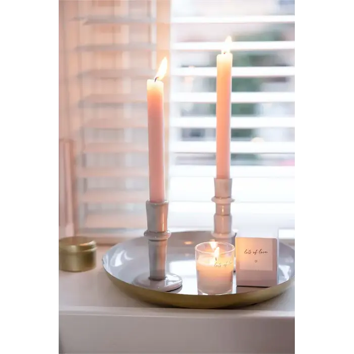 ZUSSS ZUSSS GEURKAARS GLAS IN DOOSJE LOTS OF LOVE WIT / GOUD / ZAND