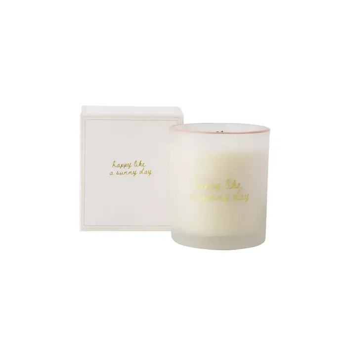ZUSSS ZUSSS GEURKAARS GLAS IN DOOSJE HAPPY LIKE A SUNNY DAY OFF WHITE