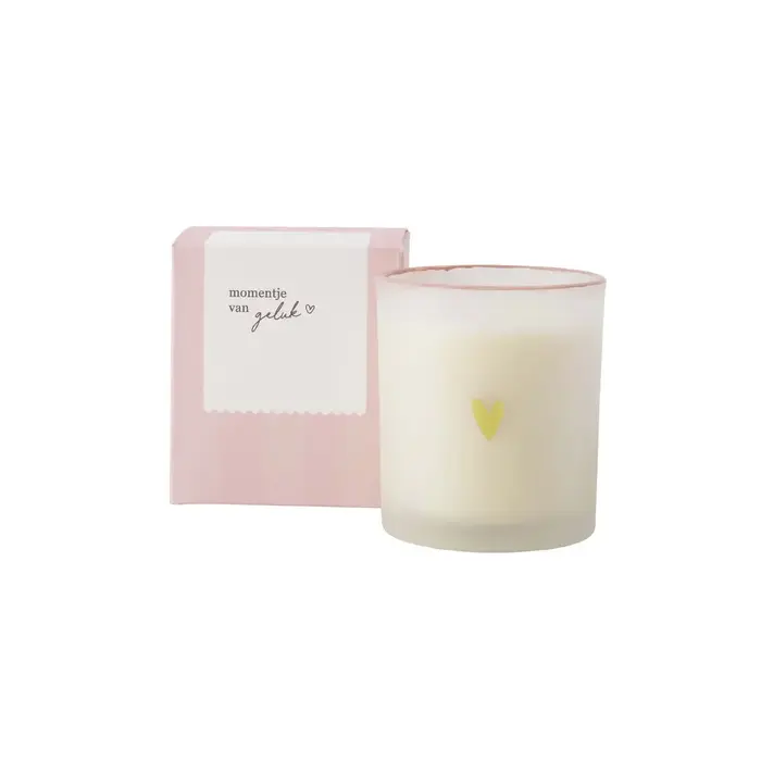 ZUSSS ZUSSS GEURKAARS GLAS IN DOOSJE MOMENTJE VAN GELUK WIT / GOUD / ROZE