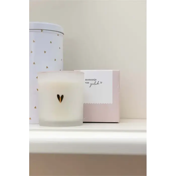 ZUSSS ZUSSS GEURKAARS GLAS IN DOOSJE MOMENTJE VAN GELUK WIT / GOUD / ROZE