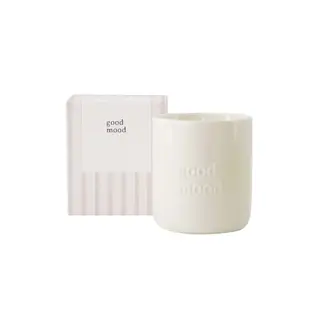 ZUSSS ZUSSS GEURKAARS KERAMIEK IN DOOSJE GOOD MOOD WIT / ZAND