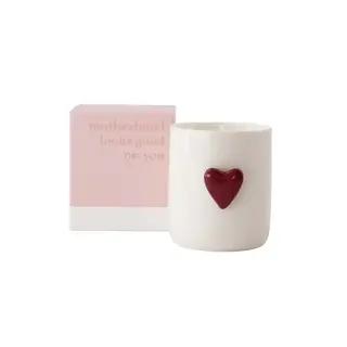 ZUSSS ZUSSS GEURKAARS KERAMIEK HART IN DOOSJE MOTHERHOOD WIT / ROOD / ROZE
