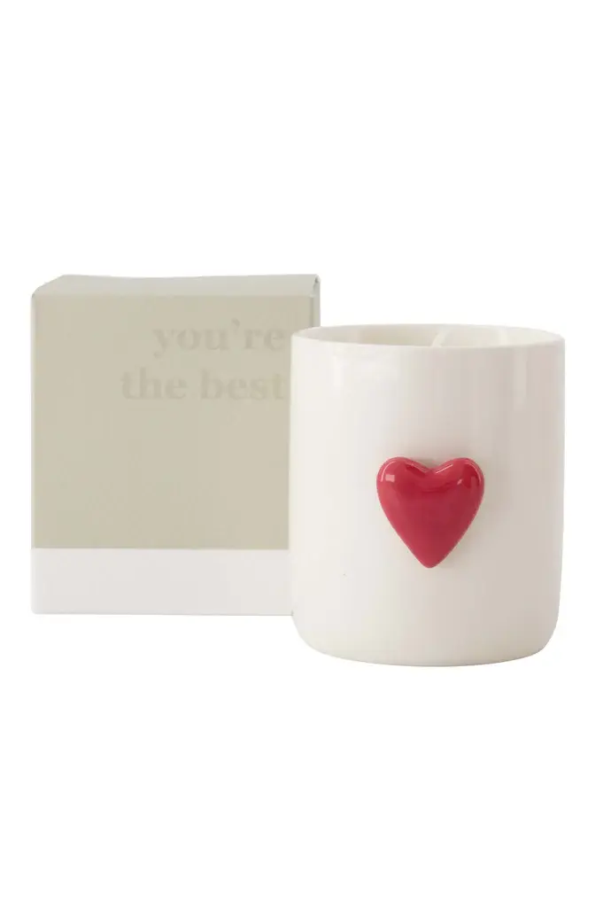 ZUSSS ZUSSS GEURKAARS KERAMIEK HART IN DOOSJE YOU'RE THE BEST WIT / LICHTGROEN / FUCHSIA