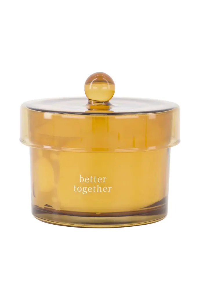 ZUSSS ZUSSS GEURKAARS GLAS MET DEKSEL BETTER TOGETHER TRANSPARANT / GOUD