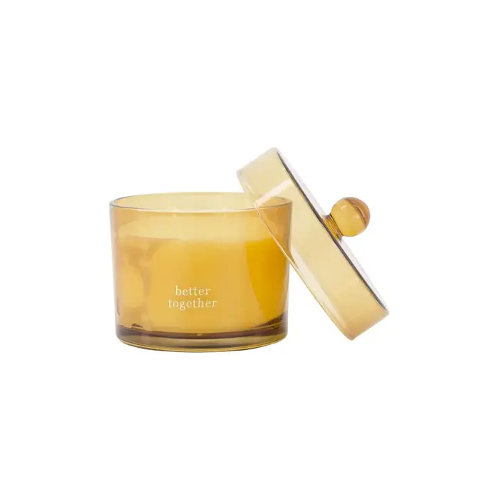 ZUSSS ZUSSS GEURKAARS GLAS MET DEKSEL BETTER TOGETHER TRANSPARANT / GOUD