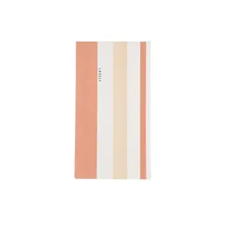 ZUSSS ZUSSS SERVETTEN RECHTHOEK STREEP LOVELY WIT / ROZE / DONKERROZE