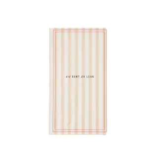 ZUSSS ZUSSS SERVETTEN RECHTHOEK STREEP JIJ BENT ZO LEUK WIT / ROZE