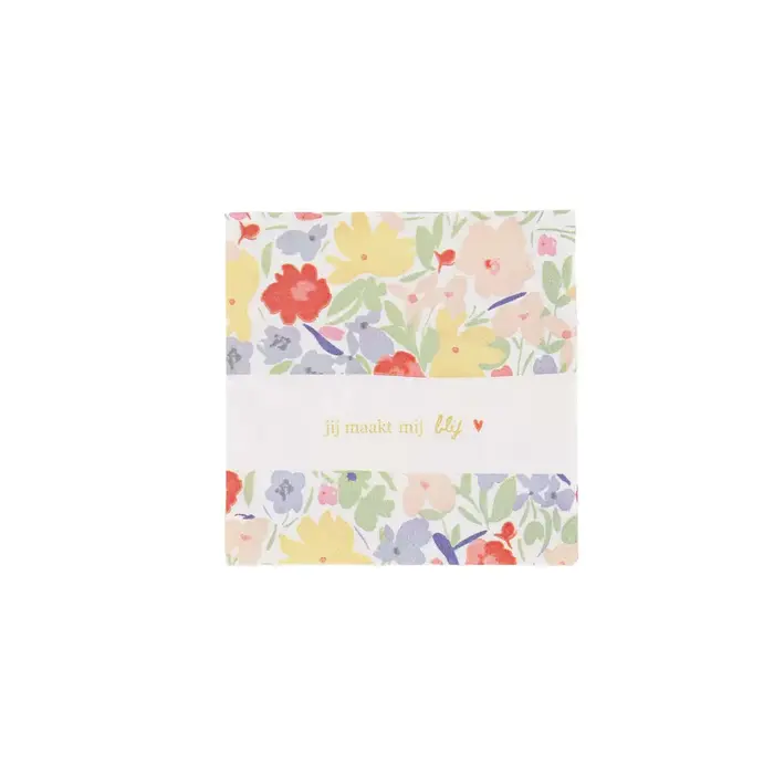 ZUSSS ZUSSS SERVETTEN VIERKANT BLOEMEN JIJ MAAKT MIJ BLIJ OFF WHITE / MULTICOLOR