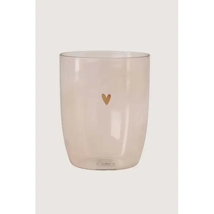 ZUSSS ZUSSS DRINKGLAS HARTJE ROZE
