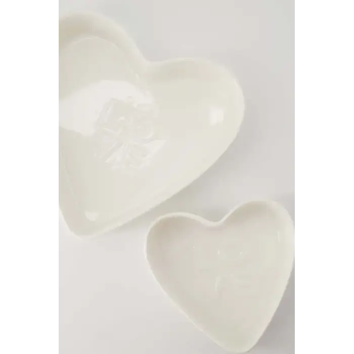 ZUSSS ZUSSS OVENSCHAAL KERAMIEK HARTVORM LOVE KLEIN WIT