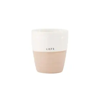 ZUSSS ZUSSS KOFFIEMOK LIEFS WIT / ROZE