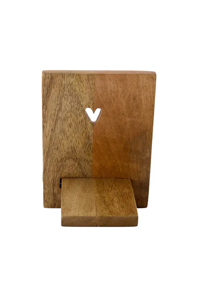 ZUSSS ZUSSS BOEKENSTANDAARD HOUT HARTJE NATUREL