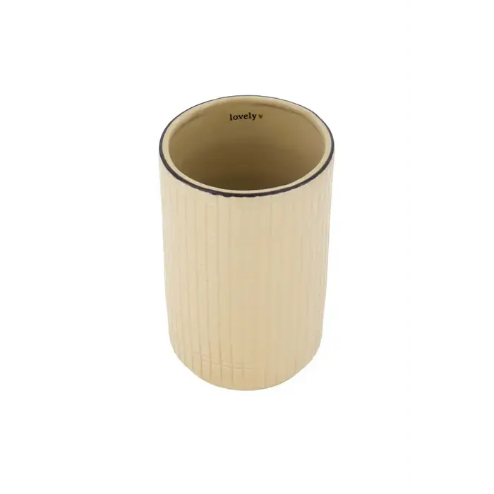 ZUSSS ZUSSS VAAS KERAMIEK RELIEF LOVELY ZAND