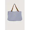 ZUSSS LOVE TOTE BAG MET LEREN DETAILS SKY BLUE